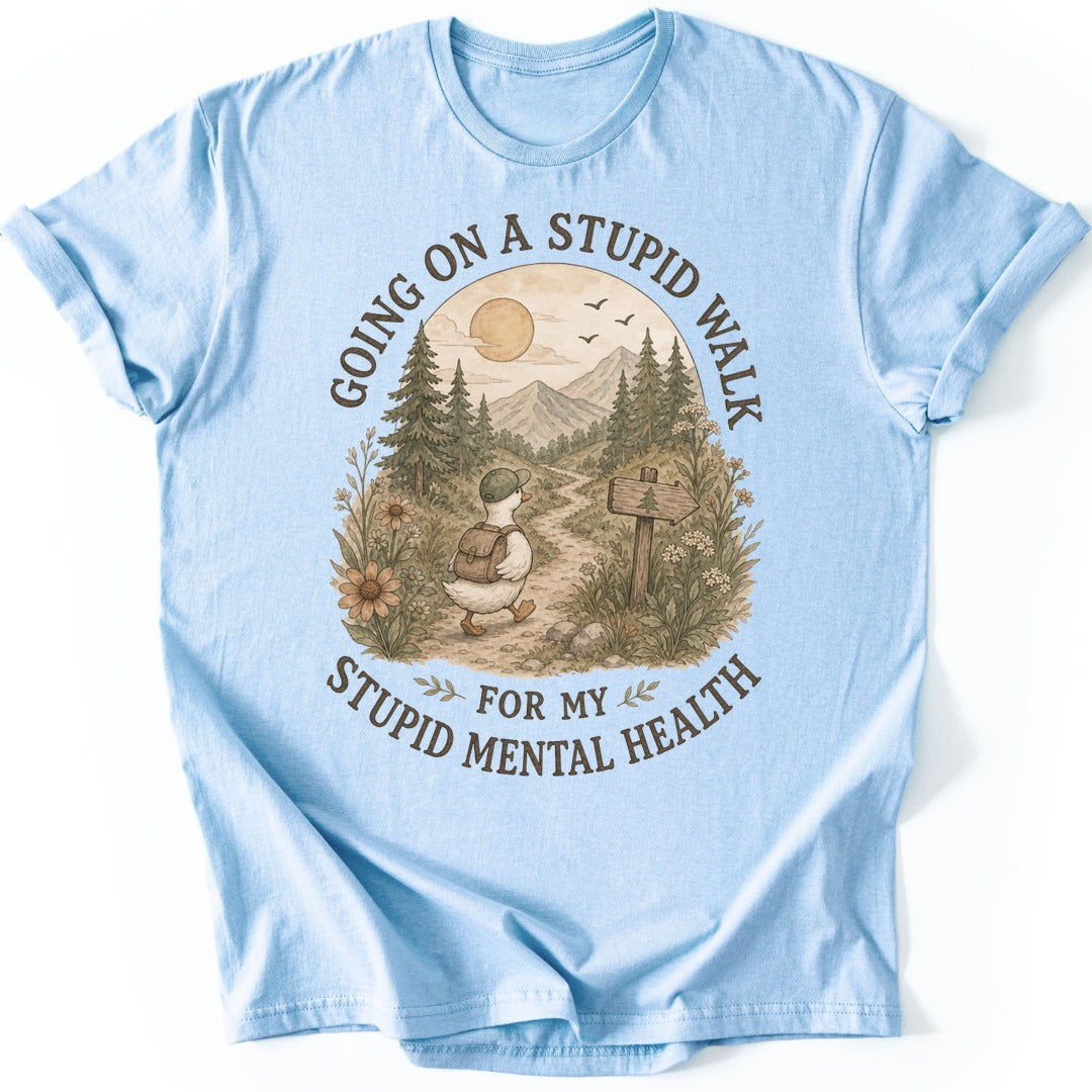 Stupid Walk T-shirt — Light Blue