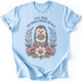Hedgehog Mug T-shirt — Light Blue
