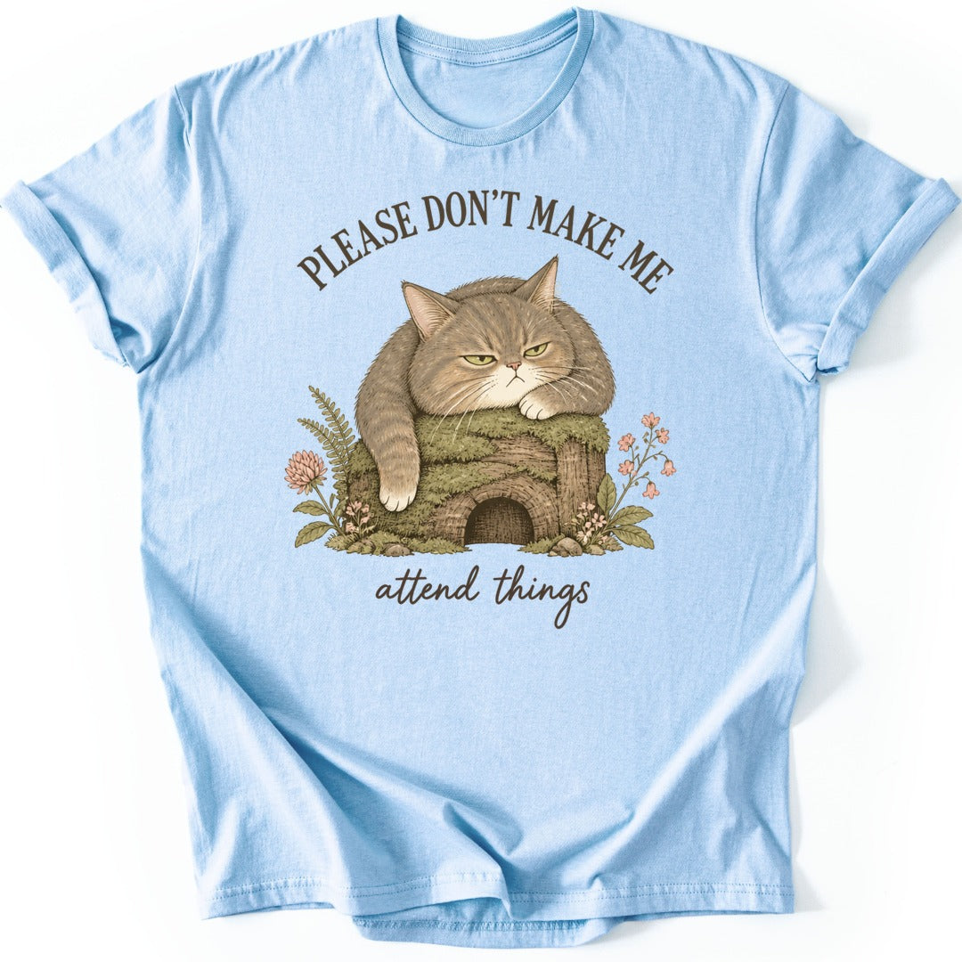 Attend Things T-shirt — Light Blue