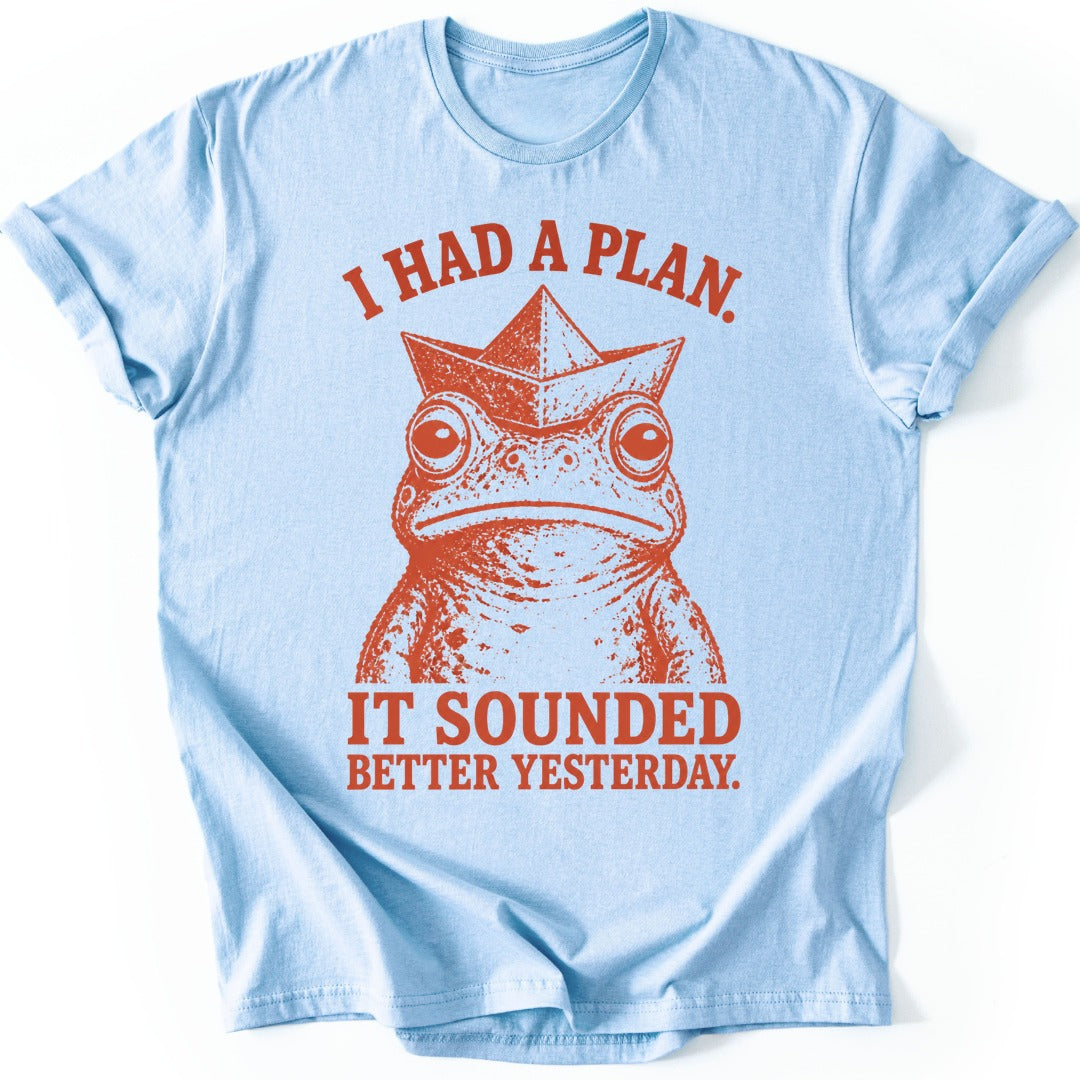 Paper Hat Frog T-shirt — Light Blue