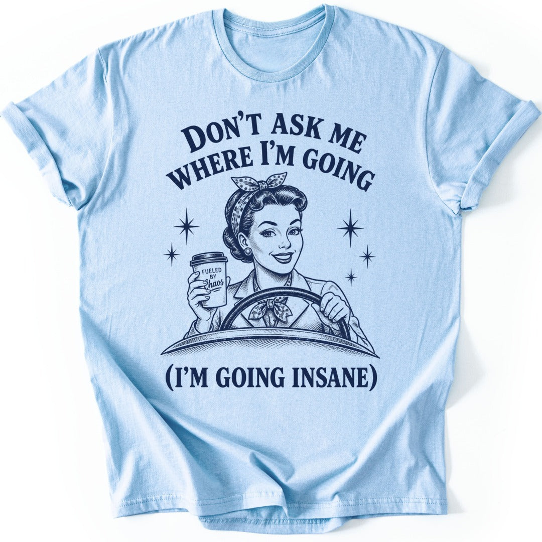 Retro Driver T-shirt — Light Blue