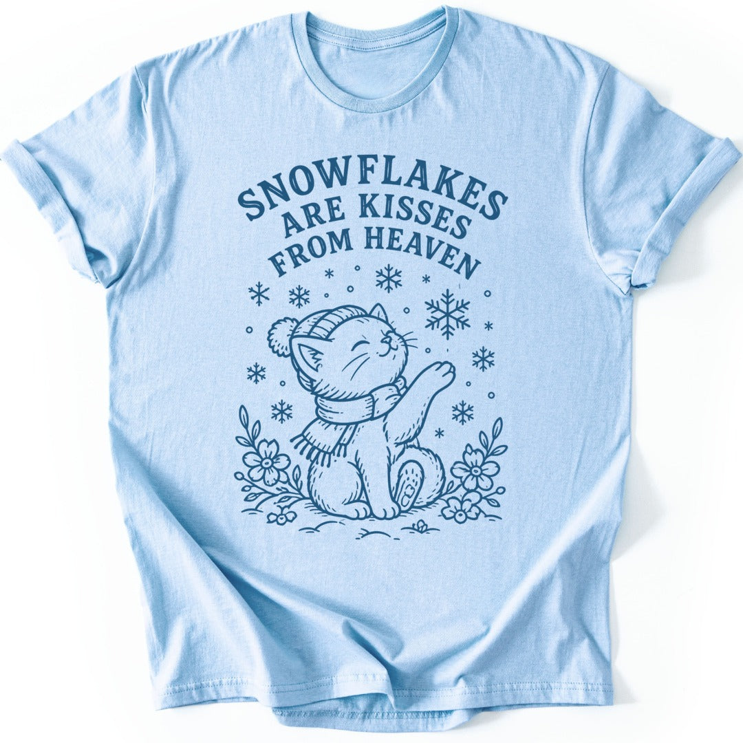 Snowflake Kisses T-shirt — Light Blue