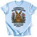 Overstimulated Bunny T-shirt — Light Blue