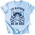 Bedtime Cat T-shirt — Light Blue