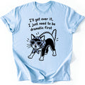 Dramatic Cat T-shirt — Light Blue