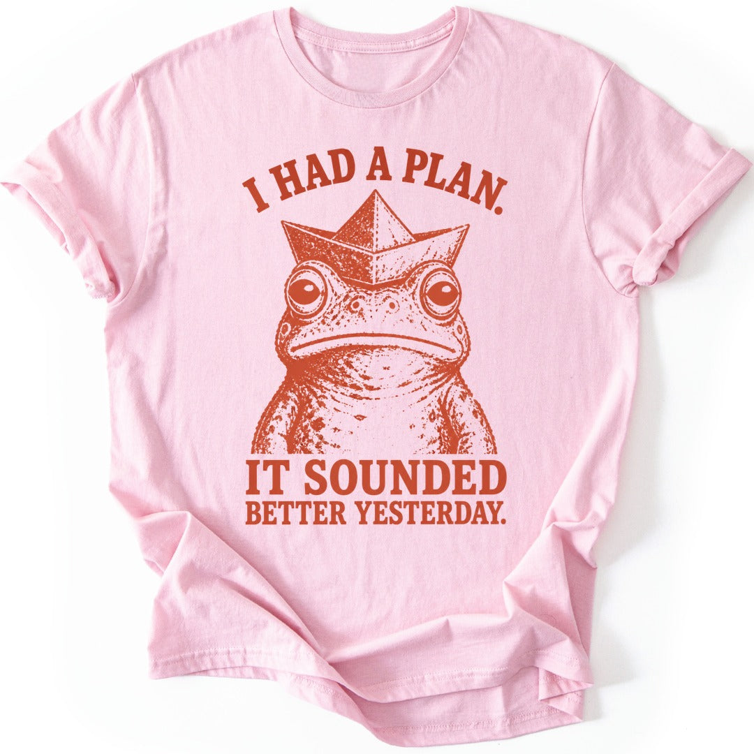 Paper Hat Frog T-shirt — Light Pink