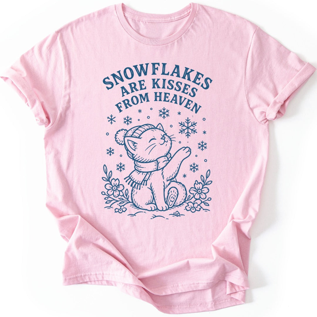Snowflake Kisses T-shirt — Light Pink