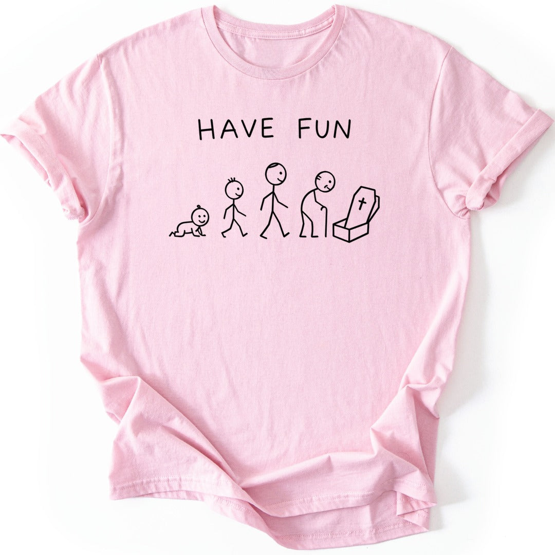 Life Stages T-shirt — Light Pink