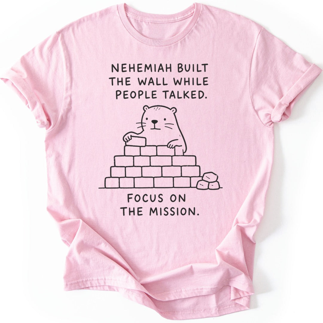 Nehemiah's Wall T-shirt — Light Pink