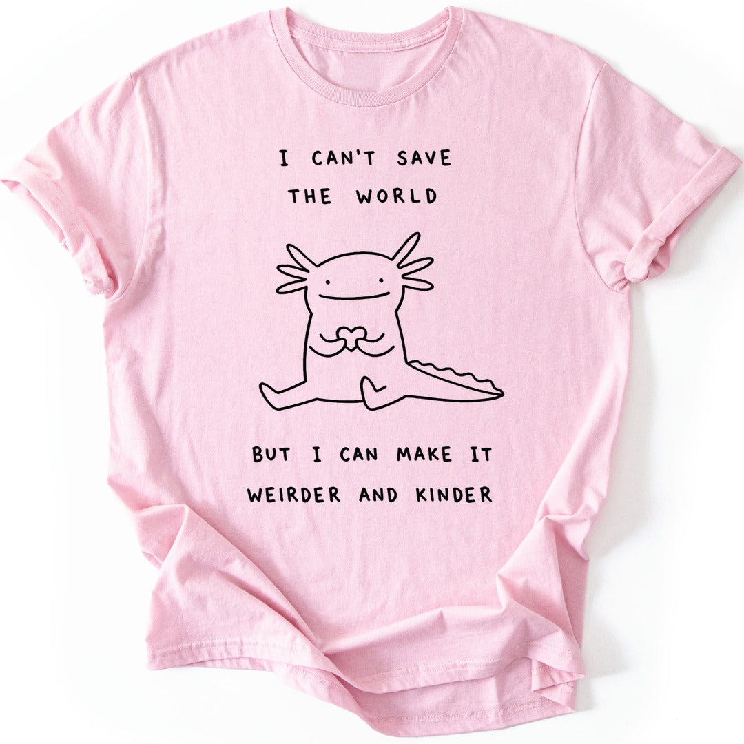 Weird Axolotl T-shirt — Light Pink