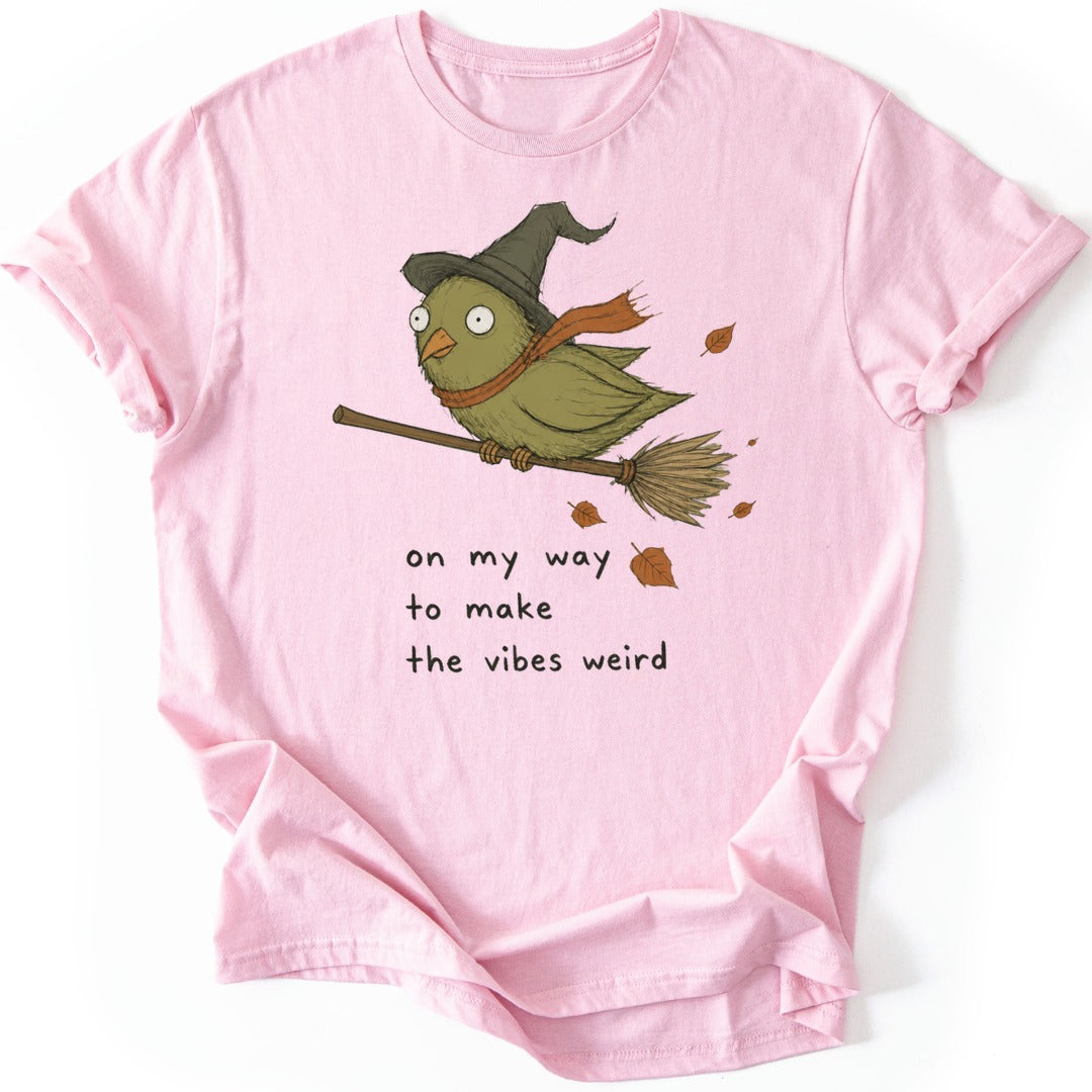 Weird Vibes T-shirt — Light Pink