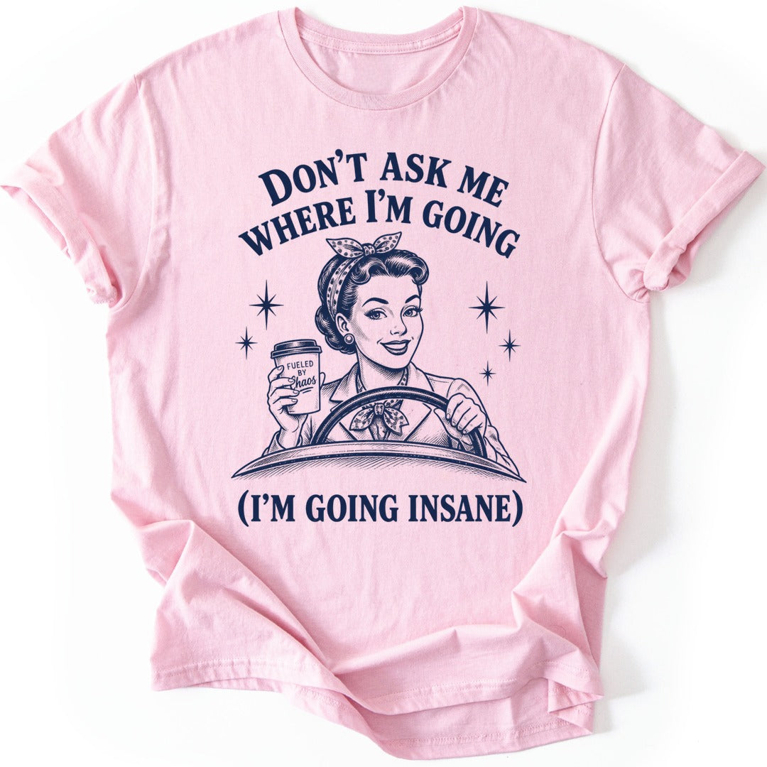 Retro Driver T-shirt — Light Pink