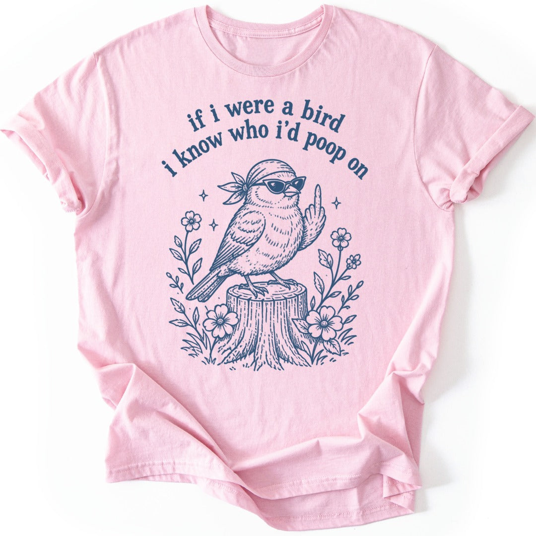 Rebel Bird T-shirt — Light Pink