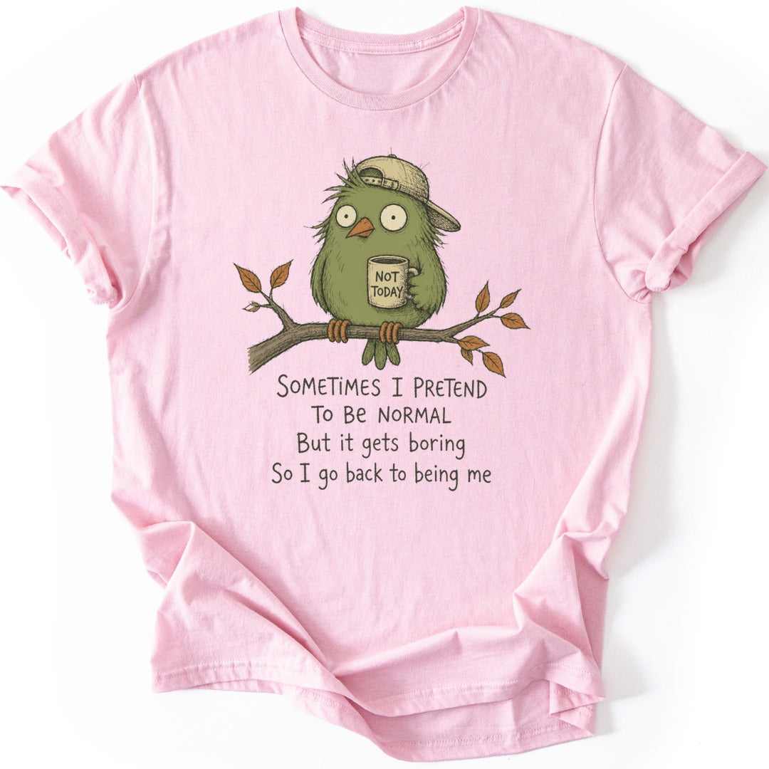 Normal Bird T-shirt — Light Pink