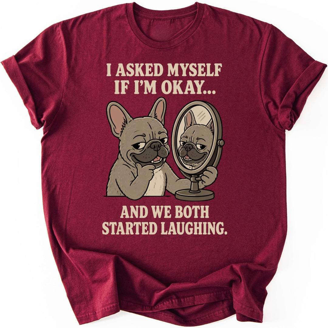 Both Laughing T-shirt — Maroon
