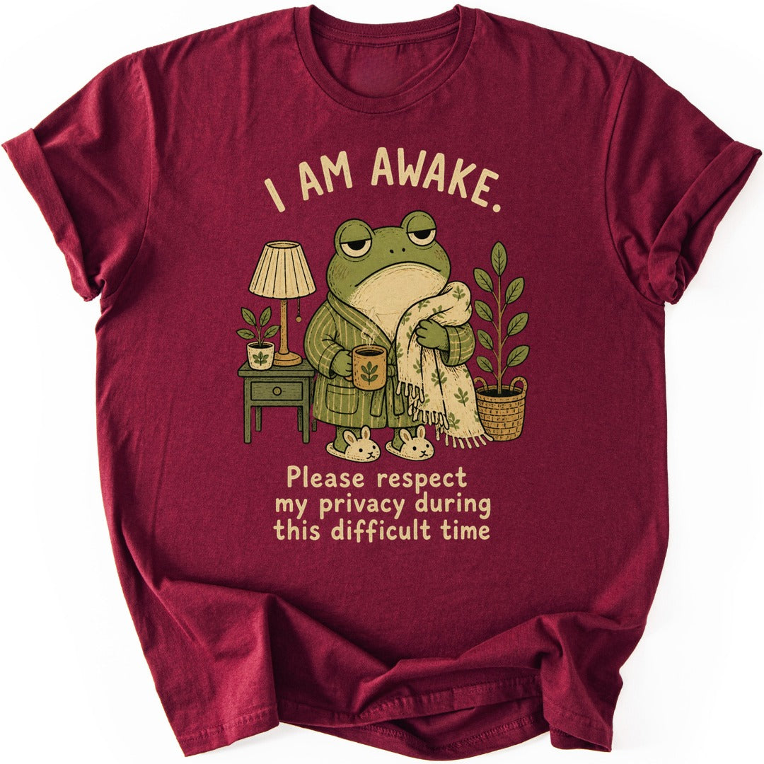 Barely Awake T-shirt — Maroon