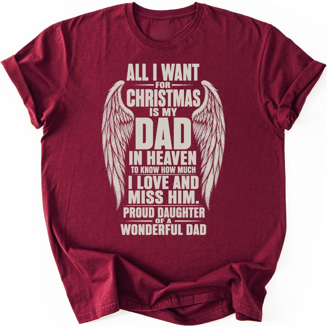 Proud Daughter T-shirt — Maroon