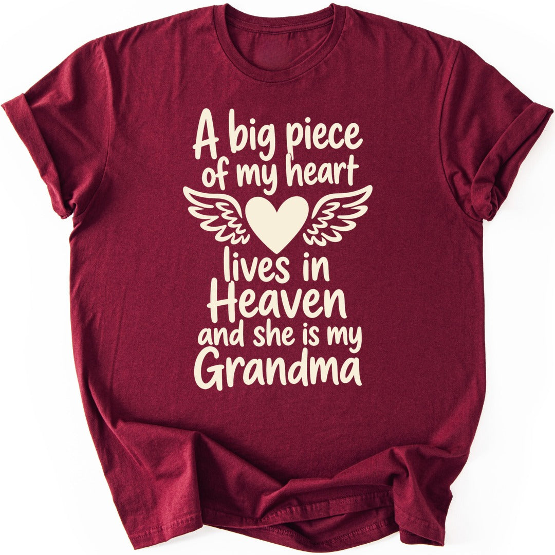 Grandma Heaven T-shirt — Maroon