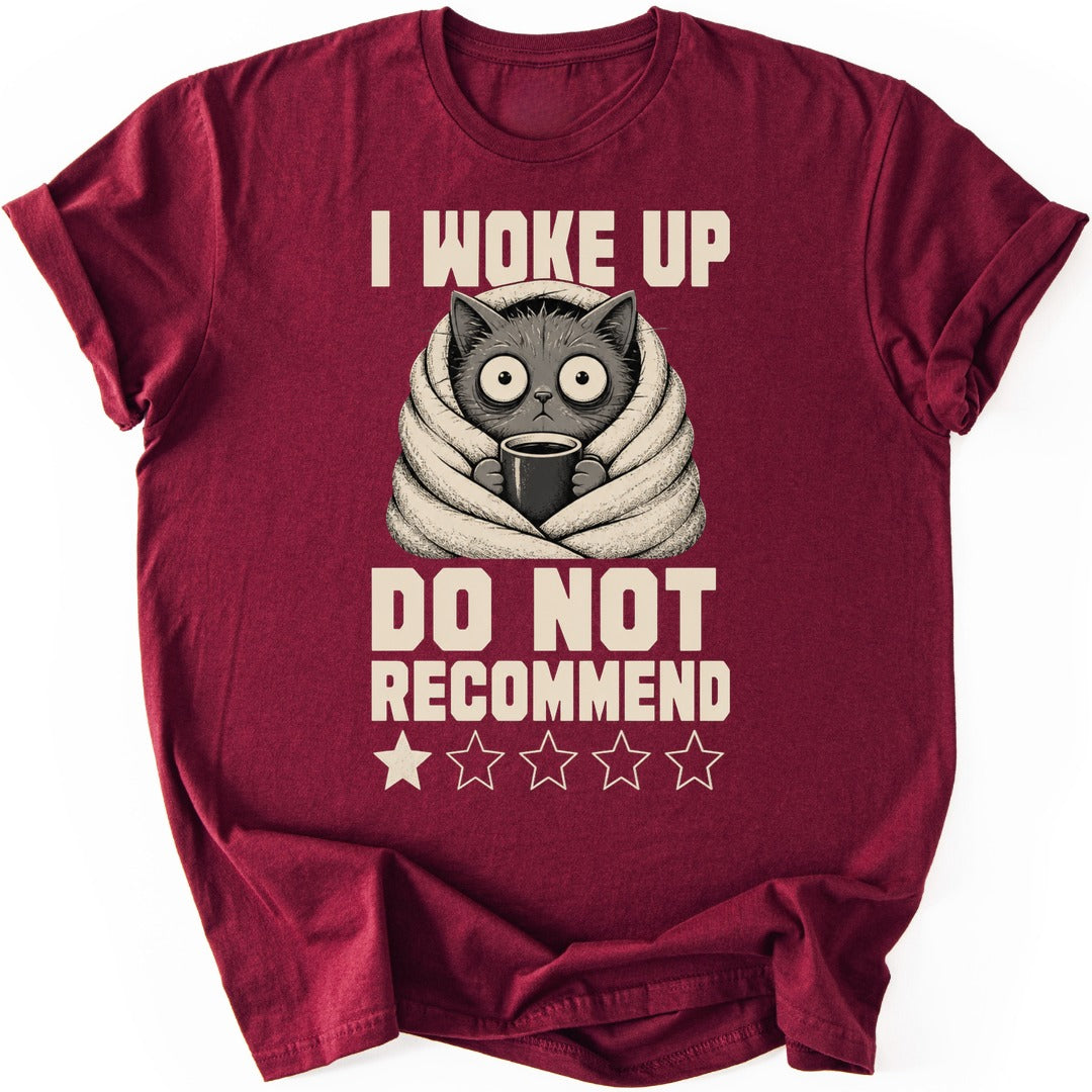 Blanket Cat T-shirt — Maroon