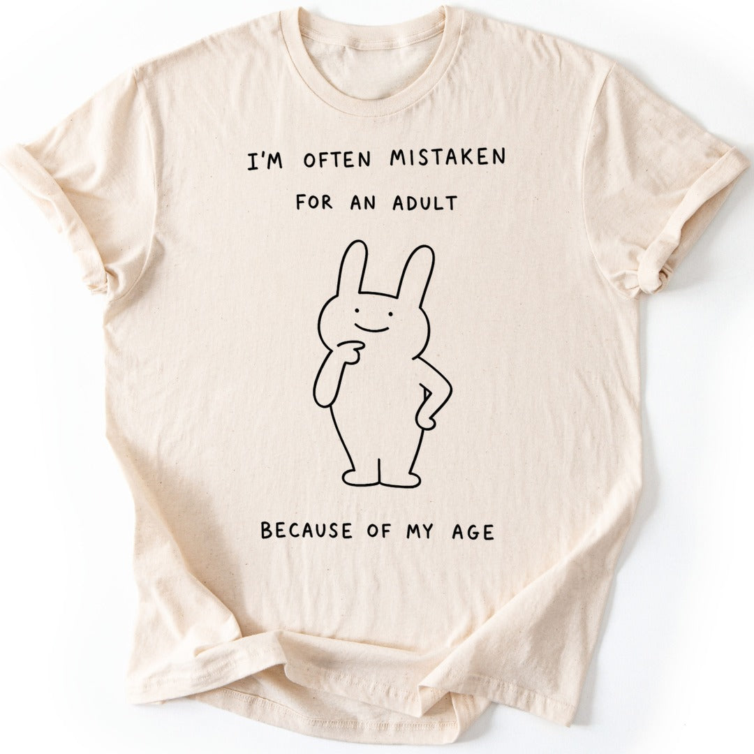 Mistaken Adult T-shirt — Natural