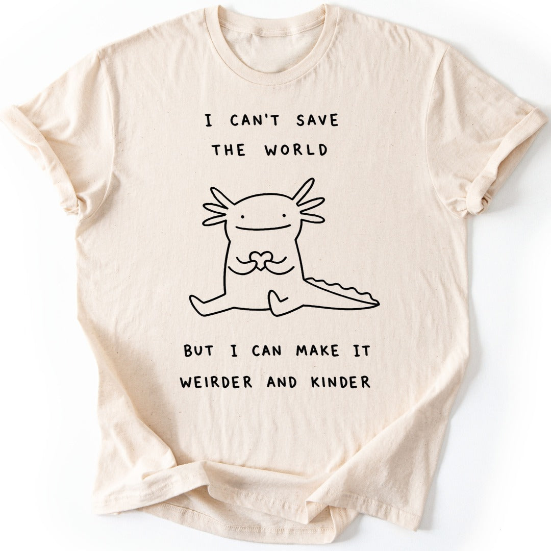 Weird Axolotl T-shirt — Natural