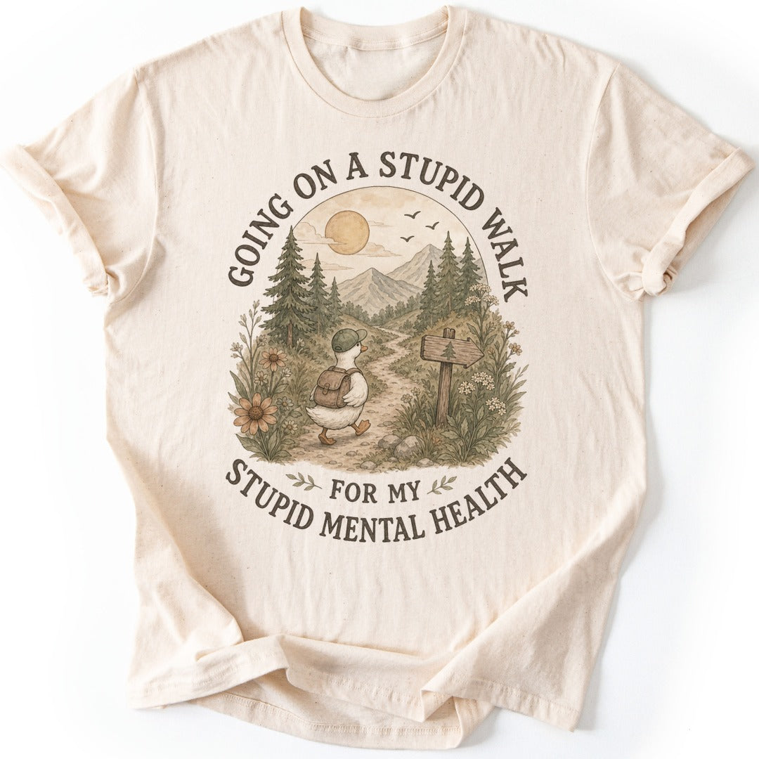 Stupid Walk T-shirt — Natural