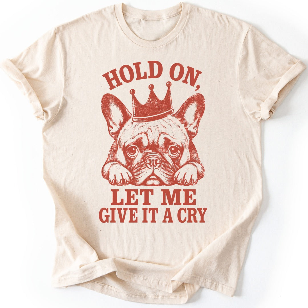 Crowned Frenchie T-shirt — Natural