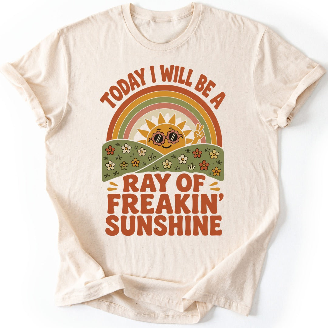 Sunshine Rainbow T-shirt — Natural