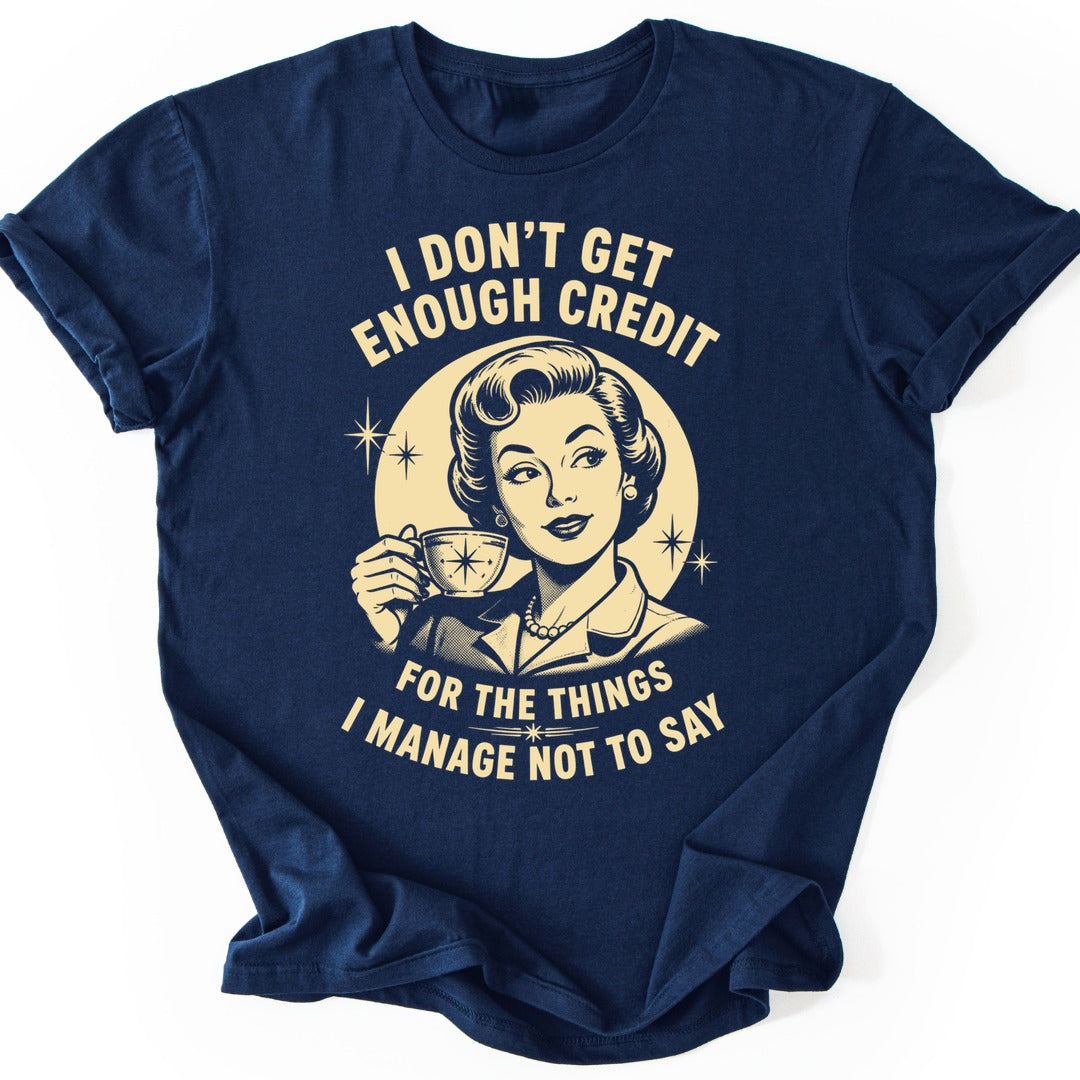 Enough Credit T-shirt — Navy