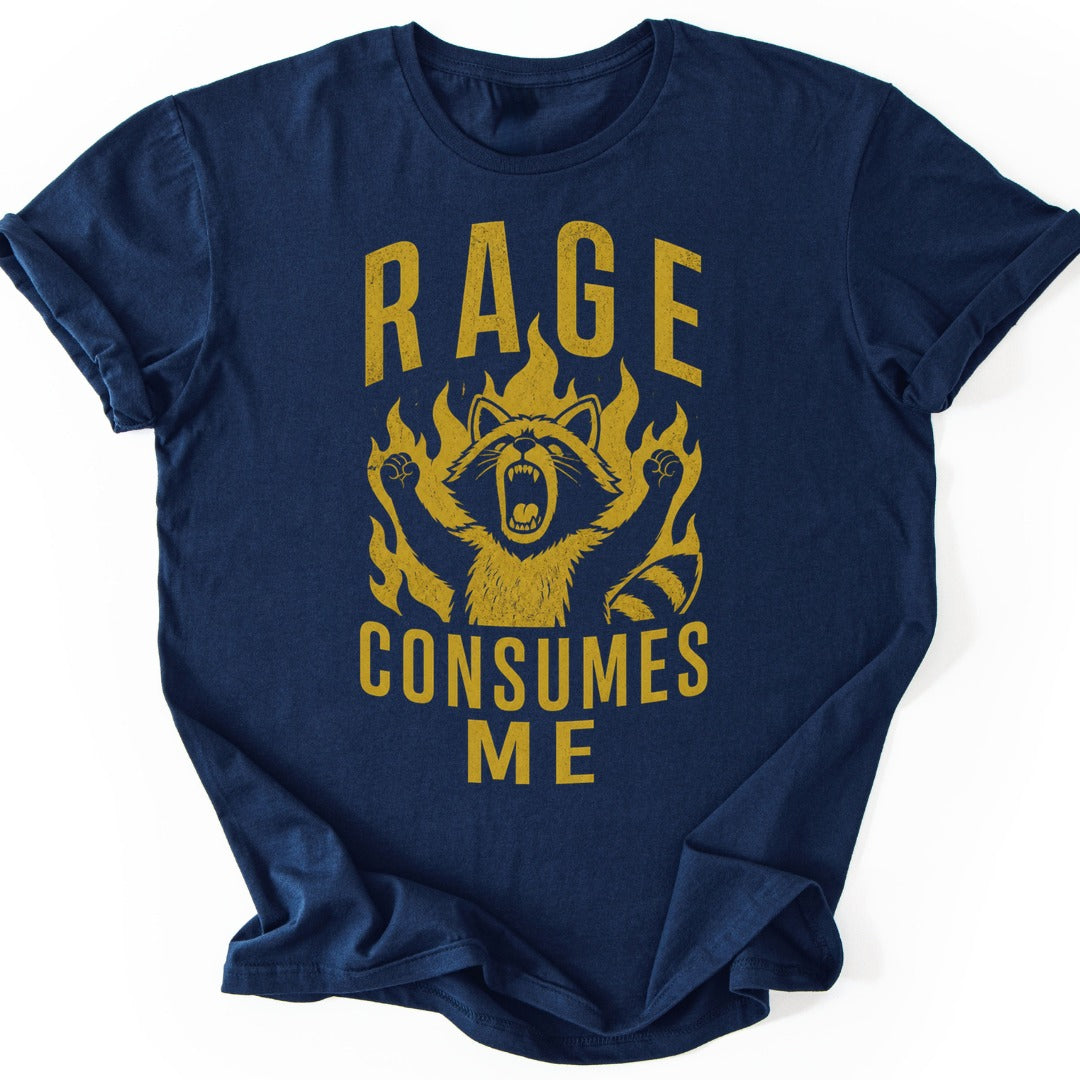 Raging Raccoon T-shirt — Navy