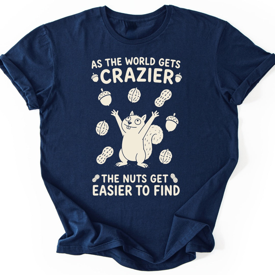 Crazy Squirrel T-shirt — Navy