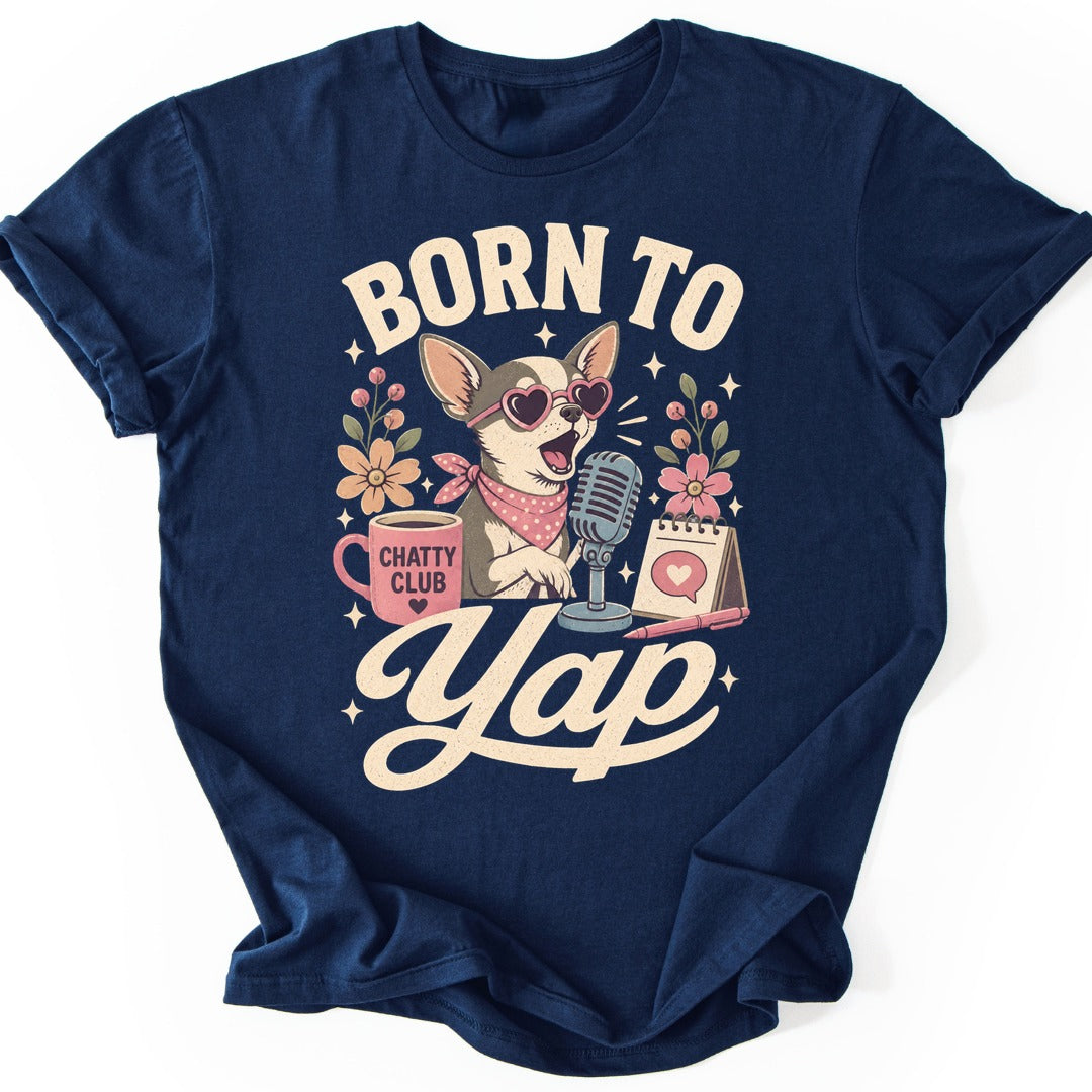 Yapping Chihuahua T-shirt — Navy