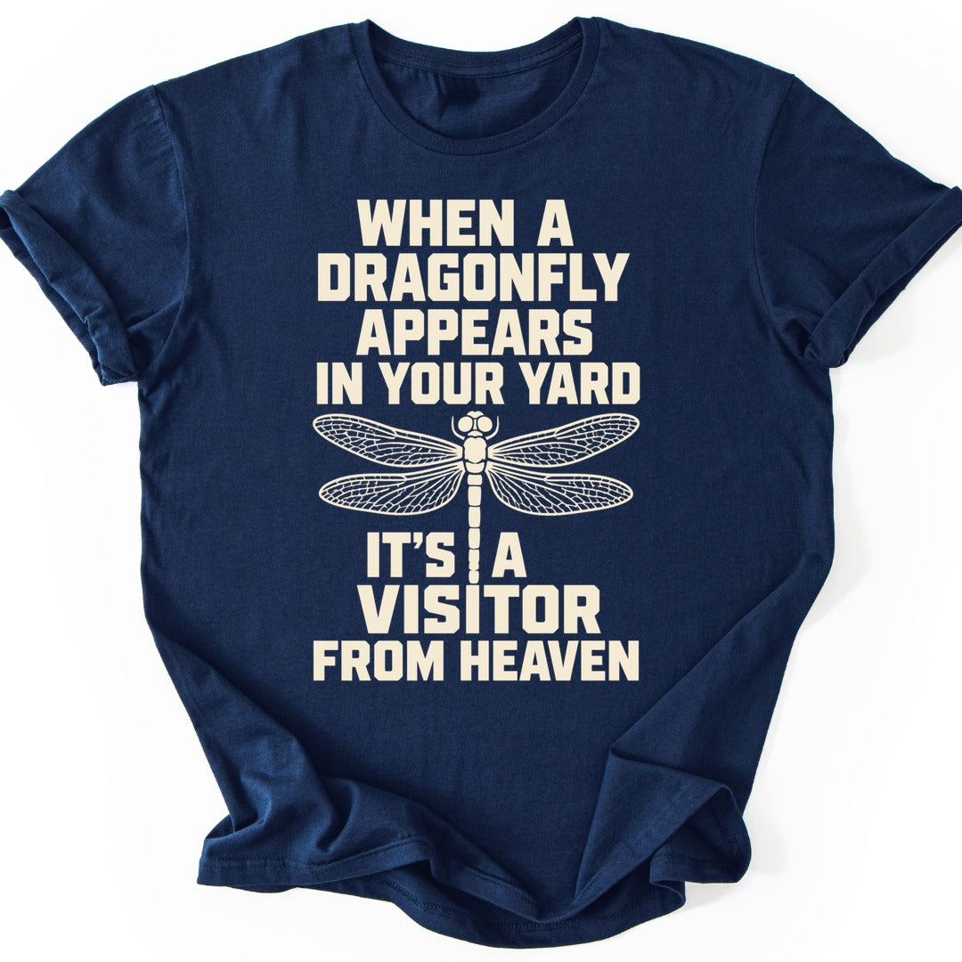 Dragonfly Visitor T-shirt — Navy