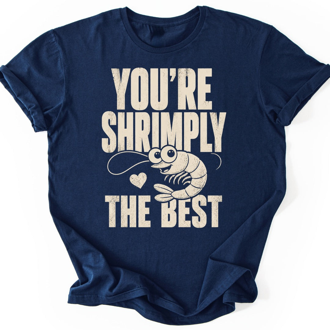 Shrimp Pun T-shirt — Navy