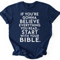 Start With Bible T-shirt — Navy