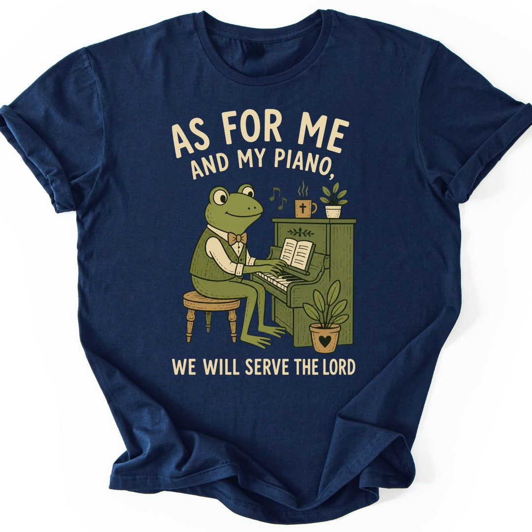 Piano Frog T-shirt — Navy