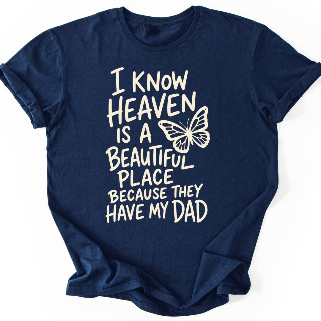 Butterfly Dad T-shirt — Navy