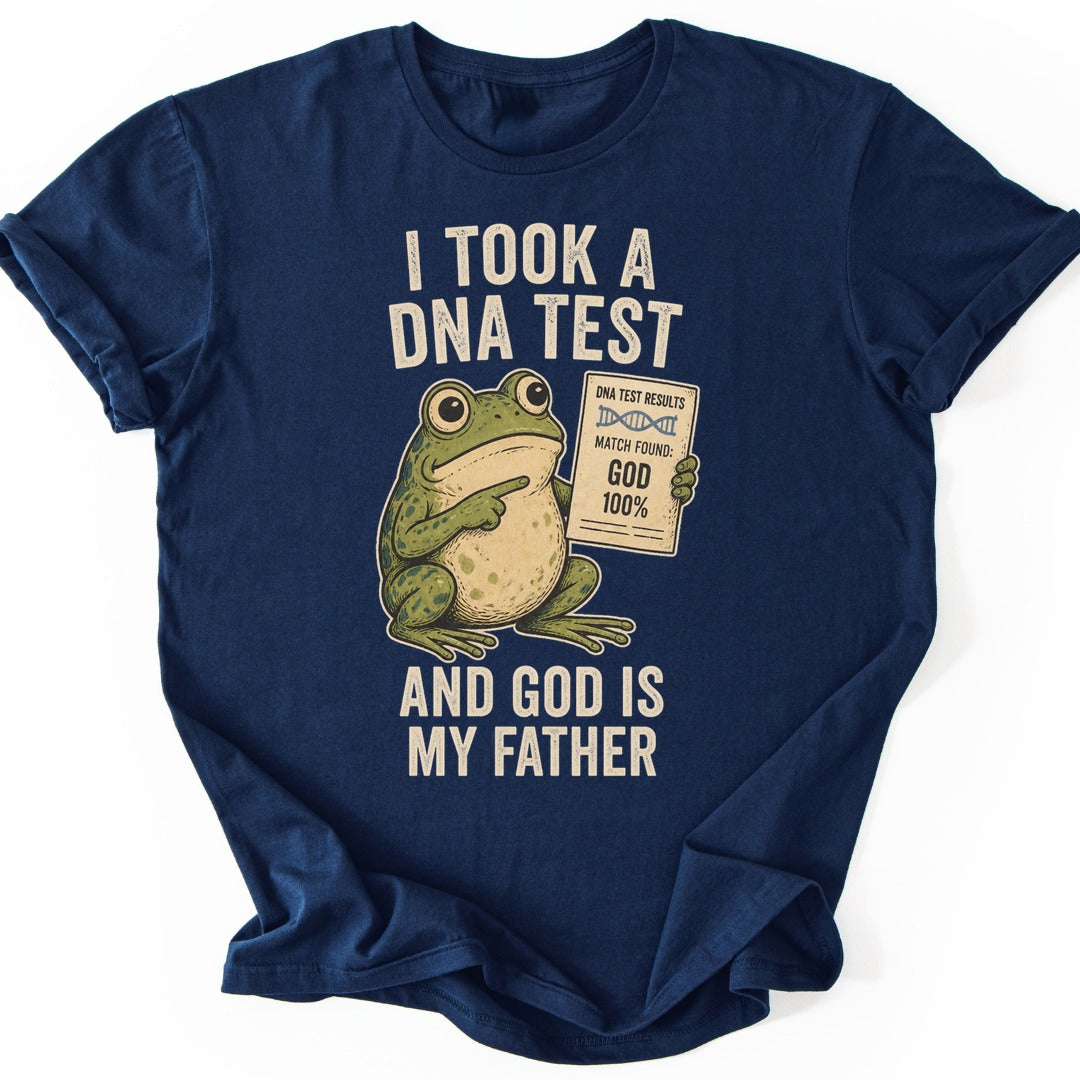 DNA Test Frog T-shirt — Navy
