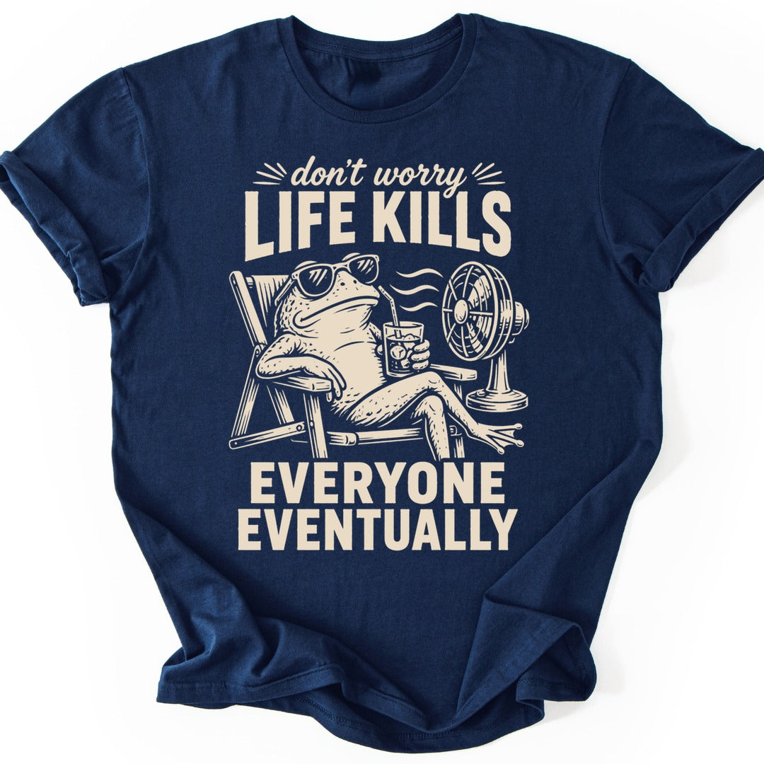 Lounging Frog T-shirt — Navy