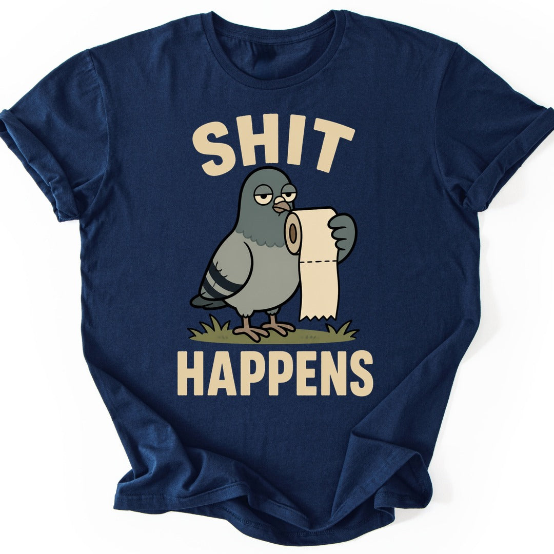 Toilet Paper Pigeon T-shirt — Navy