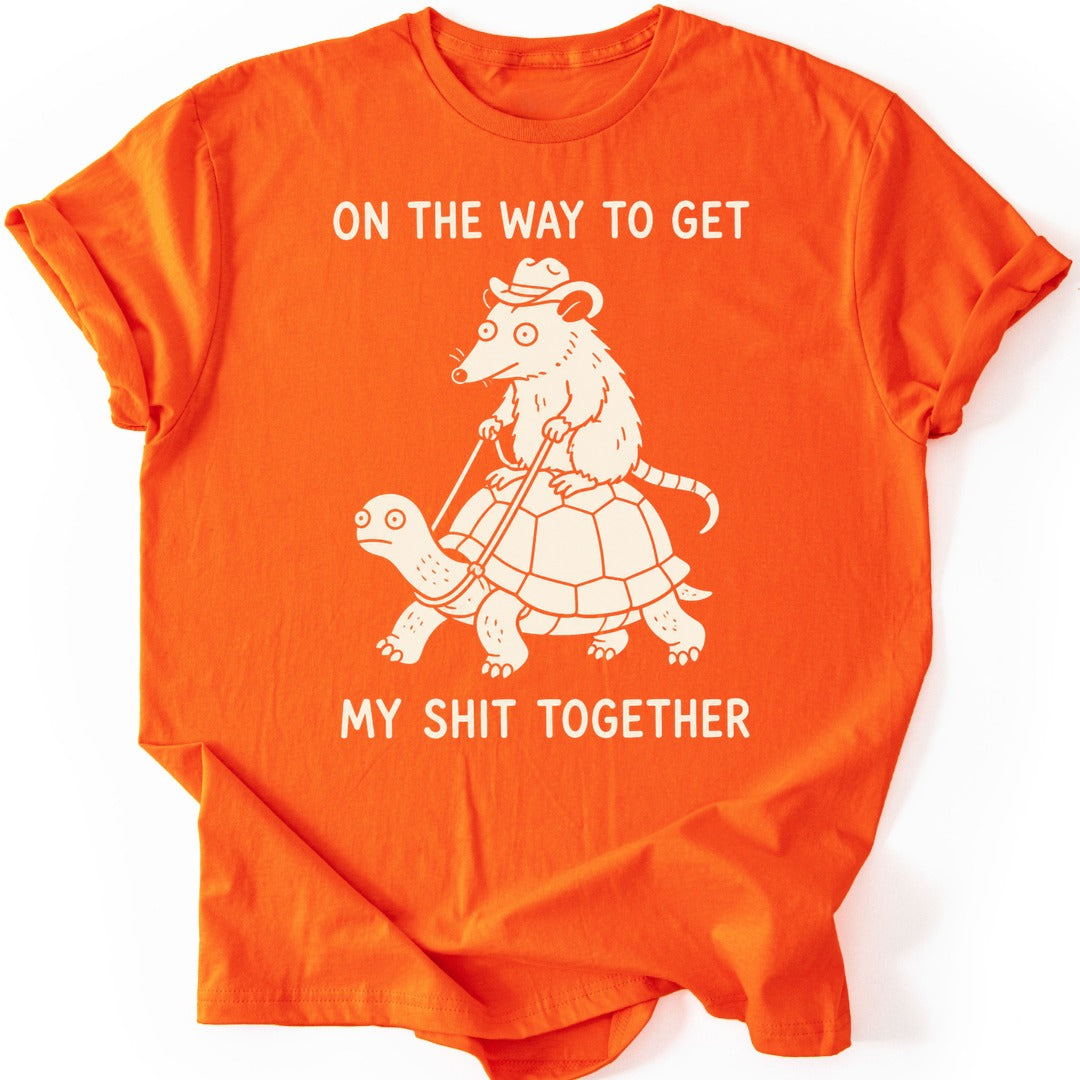 Possum Turtle T-shirt — Orange