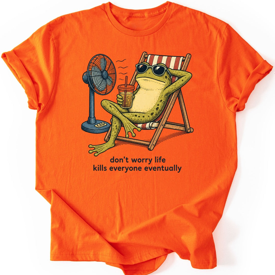 Fan Chair Frog T-shirt — Orange