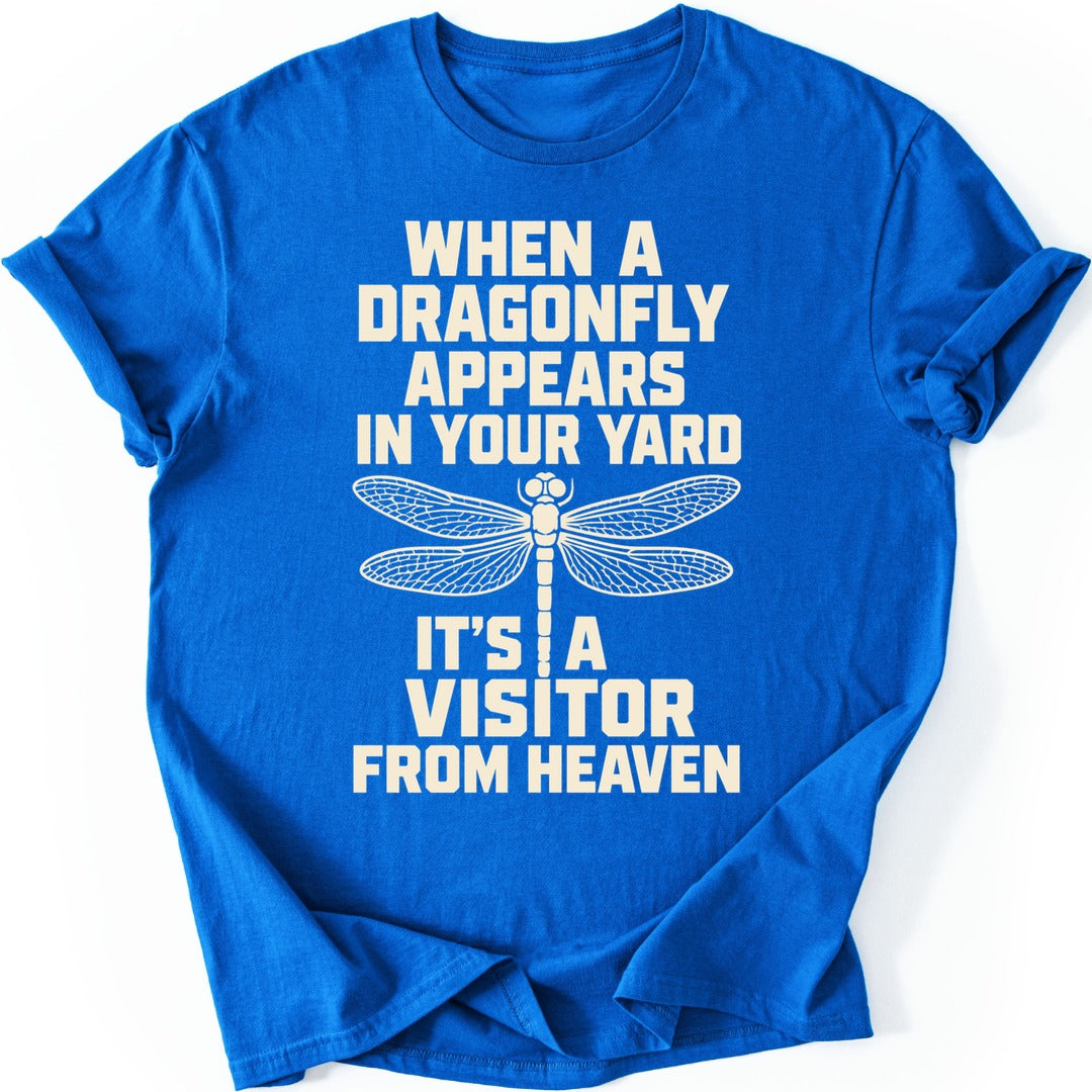 Dragonfly Visitor T-shirt — Royal