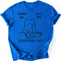Pondering Cat T-shirt — Royal
