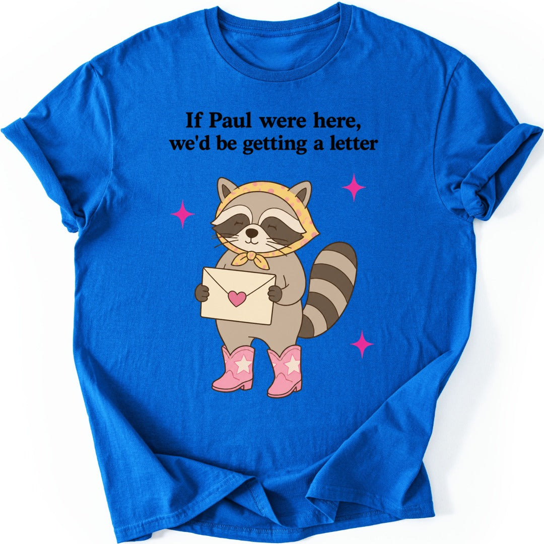 Letter Raccoon T-shirt — Royal