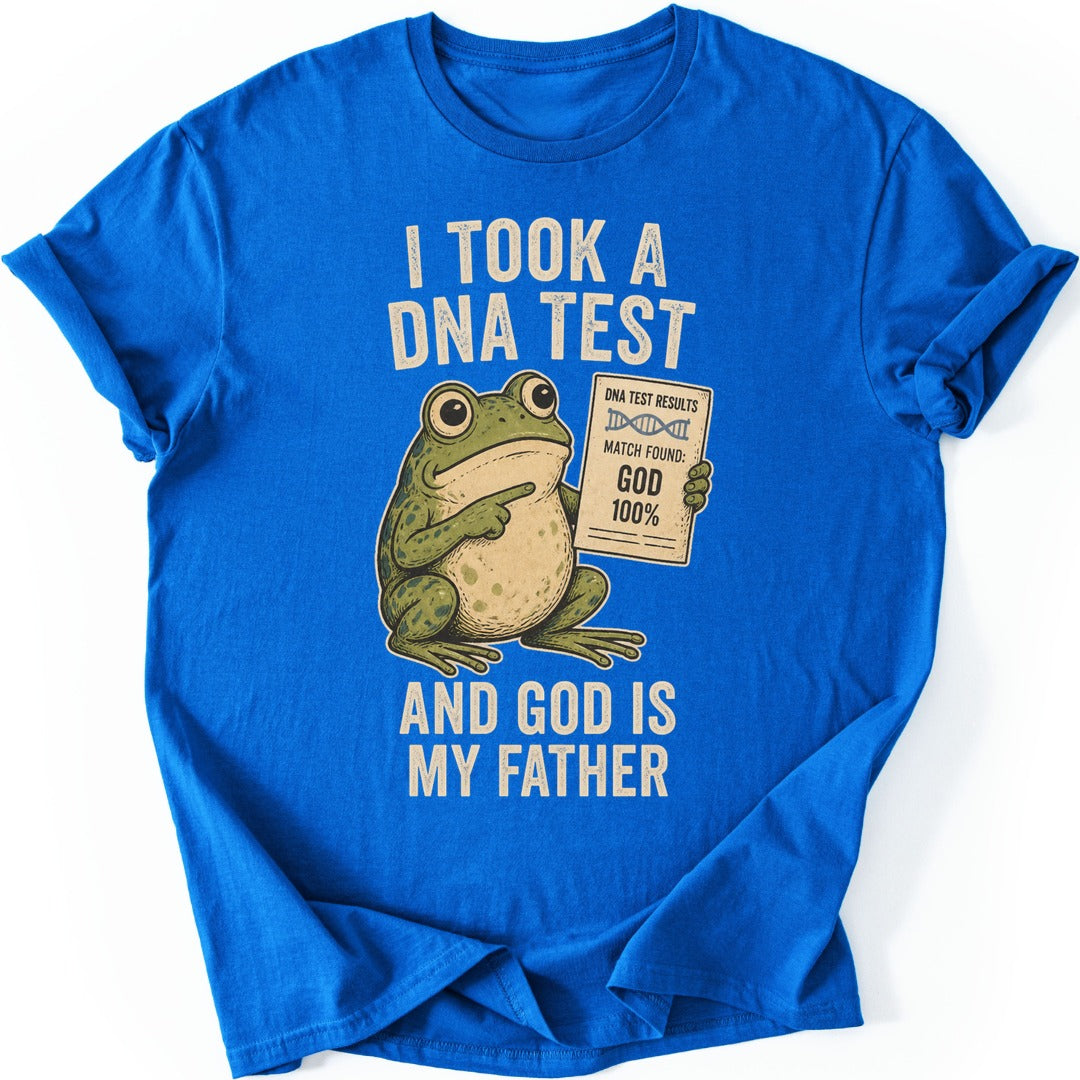 DNA Test Frog T-shirt — Royal