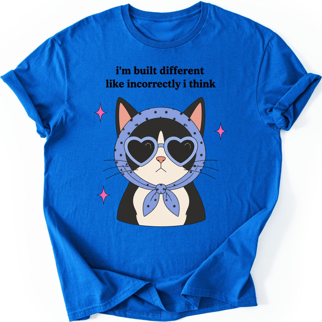 Incorrect Cat T-shirt — Royal