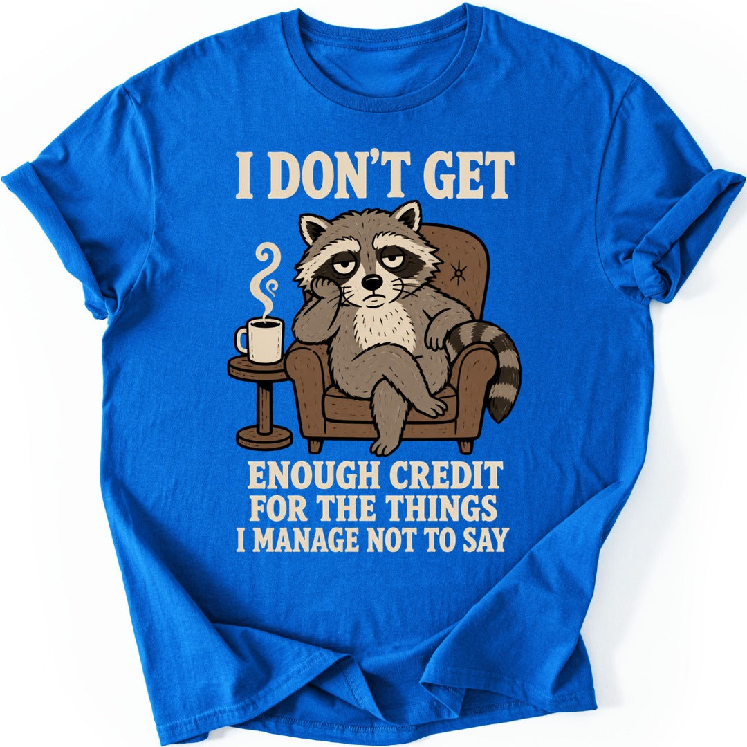 Grumpy Raccoon T-shirt — Royal
