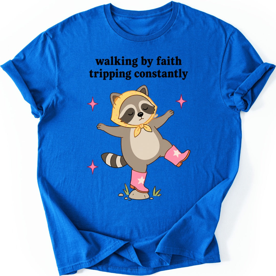 Faithful Raccoon T-shirt — Royal