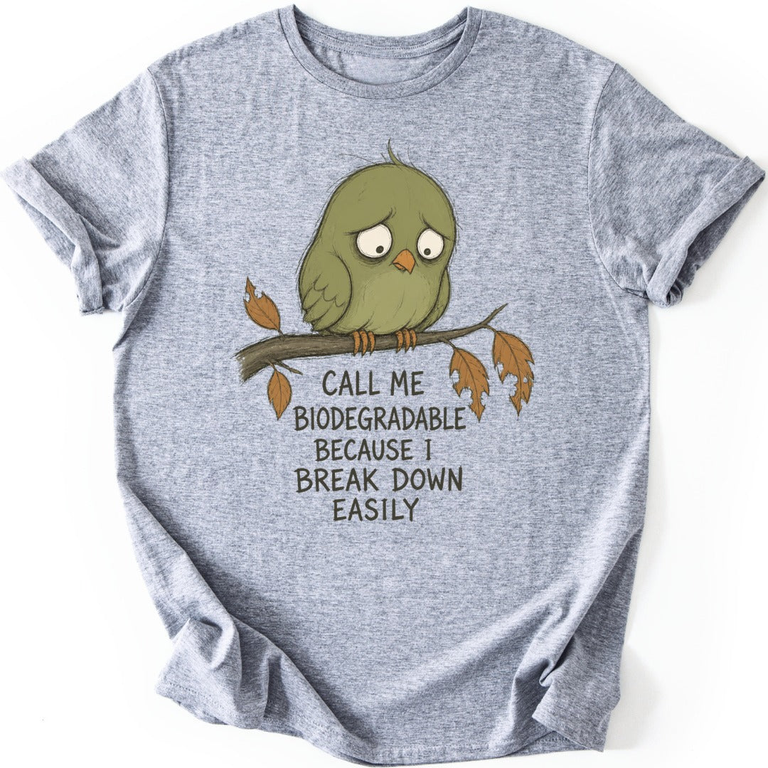 Biodegradable Bird T-shirt — Sport Grey